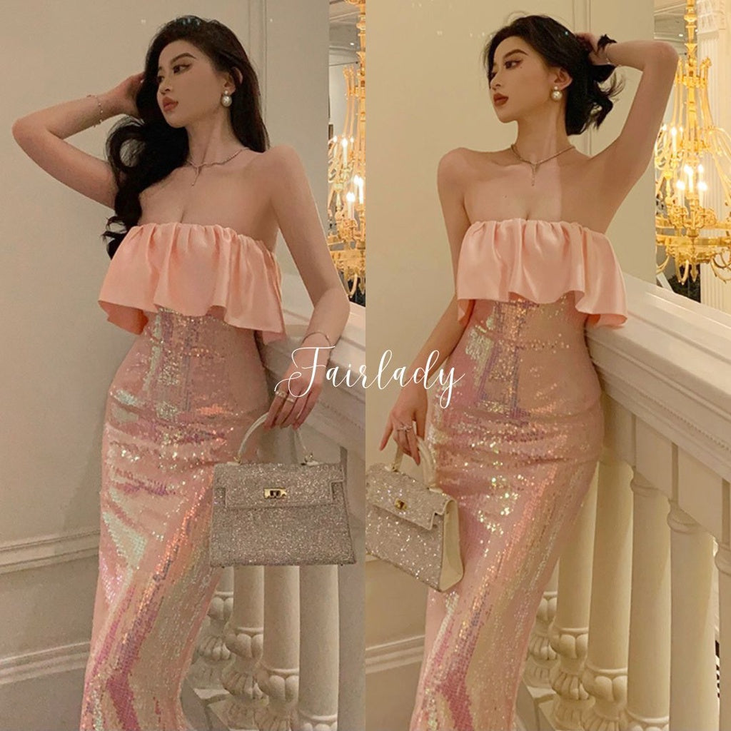 LD 72-88 Jude Pink Sequin Dress