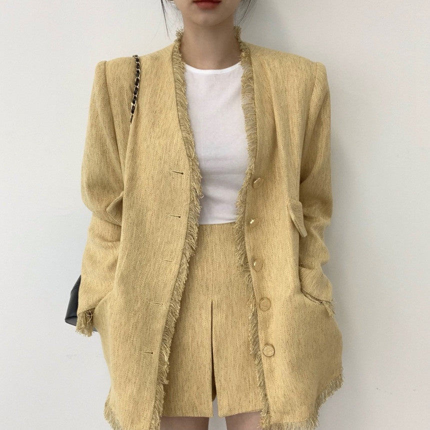 Myrna Tweed Set Blazer + Shorts