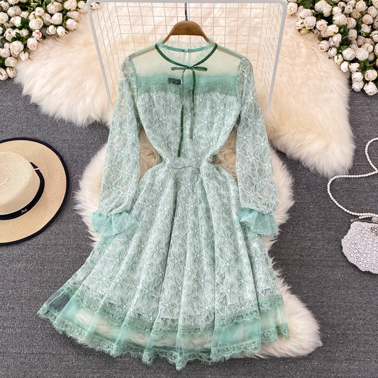 [READY] Noella Mint Brukat Lace Dress