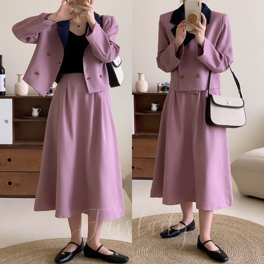 Vanda Set Blazer+Skirt Korea Fairlady