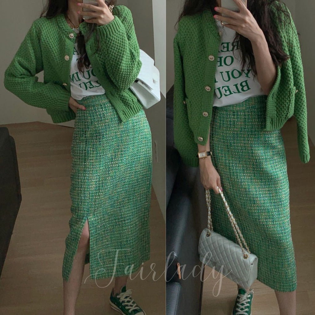 Moreen Knit Set Top+Skirt New Korea Fairlady