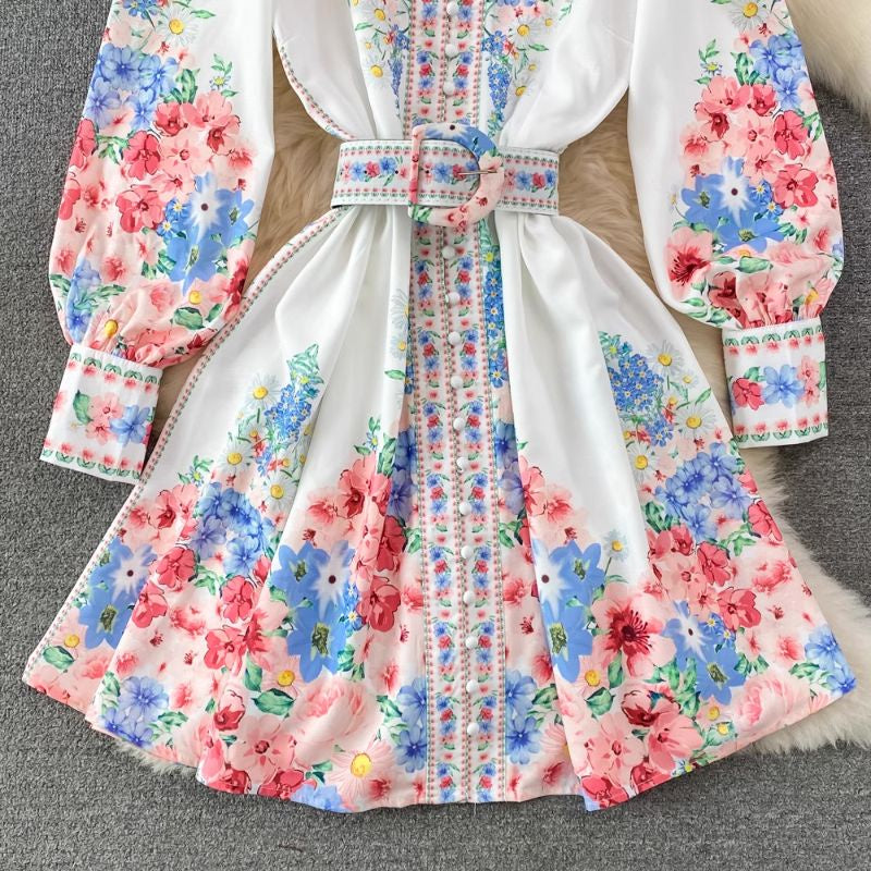 LD 98 Naruko White Floral Dress ZM Fairlady 148