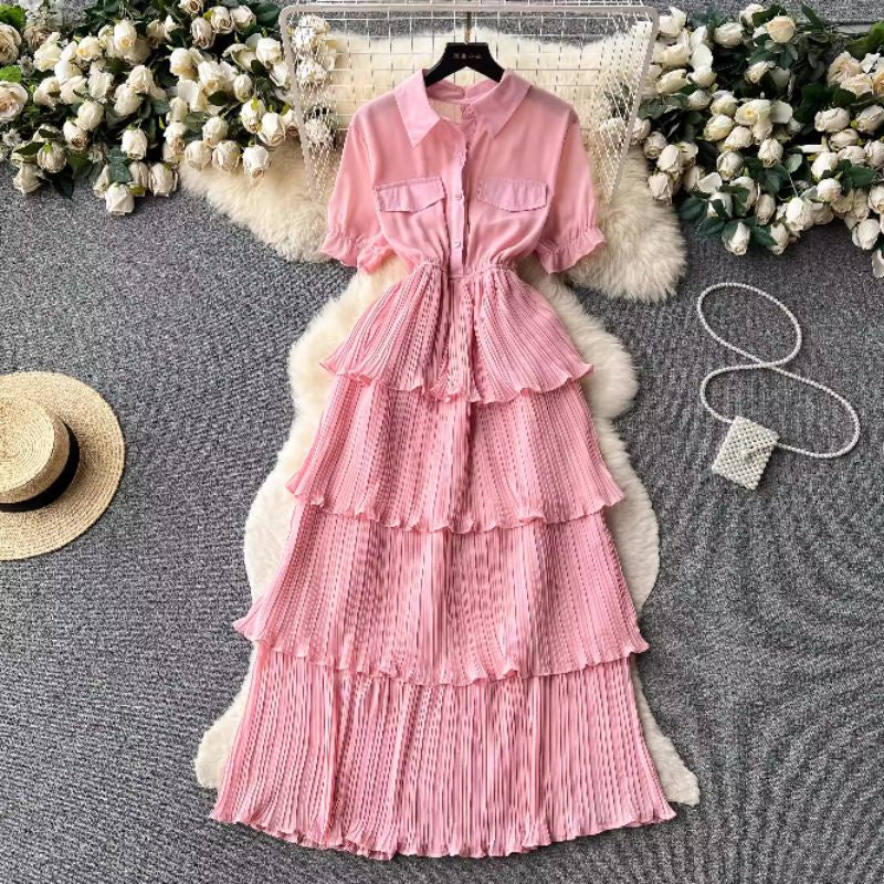 LD 94 Verona Sifon Ruffle Dress Fairlady 161