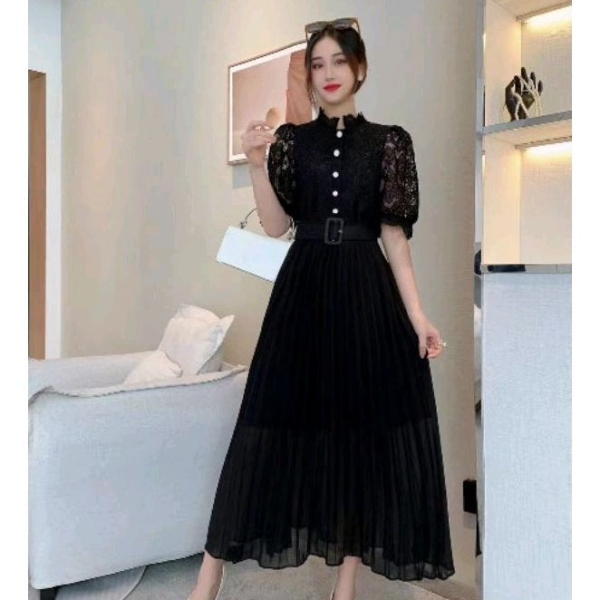 [READY] LD 90 Audrey Brukat Lace Chiffon Dress Korean Style Premium Fairlady_id 139