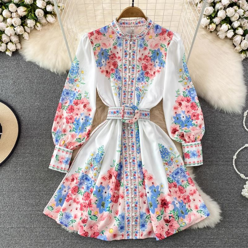 LD 98 Naruko White Floral Dress ZM Fairlady 148