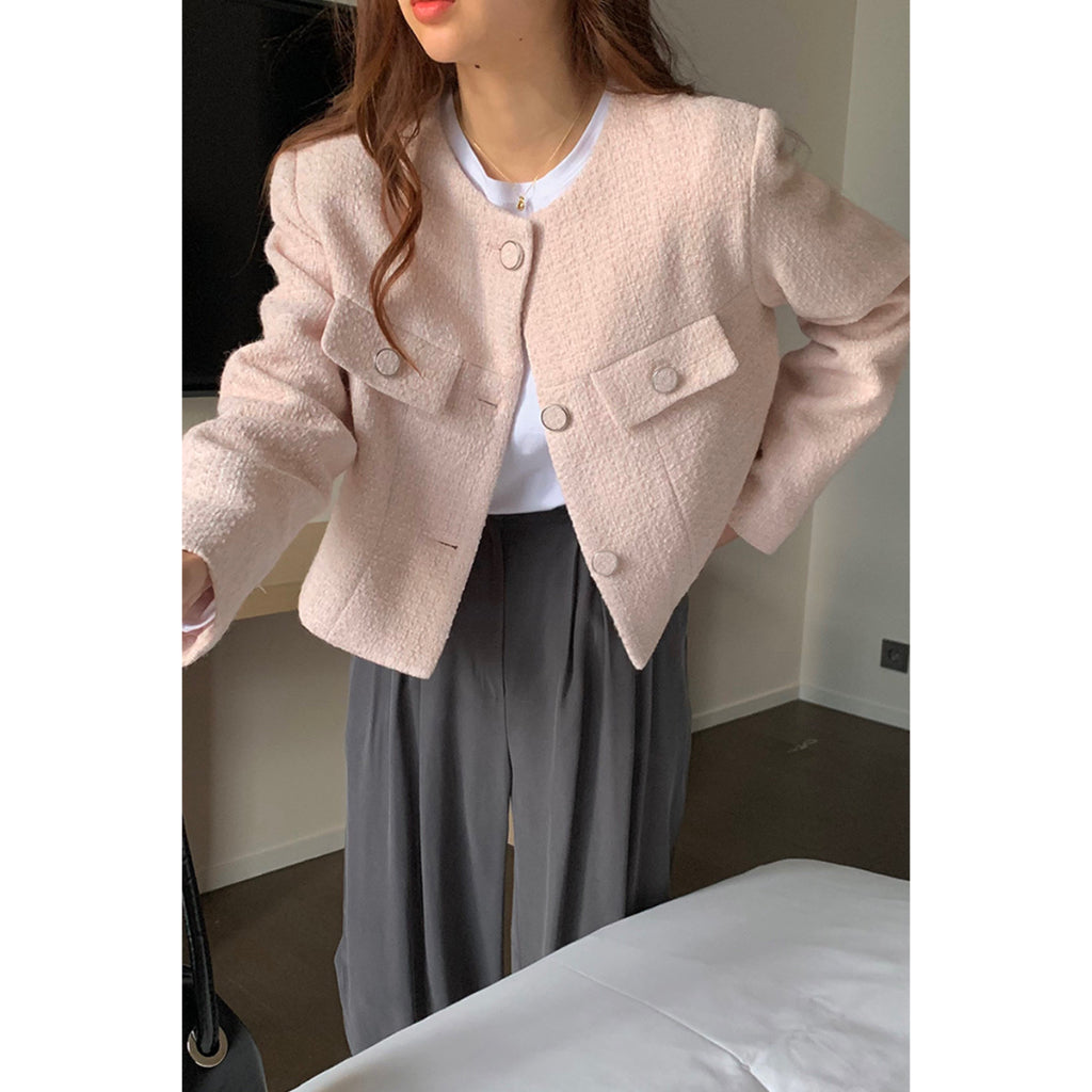 LD 100 Margit Soft Tweed Blazer Korea Fairlady