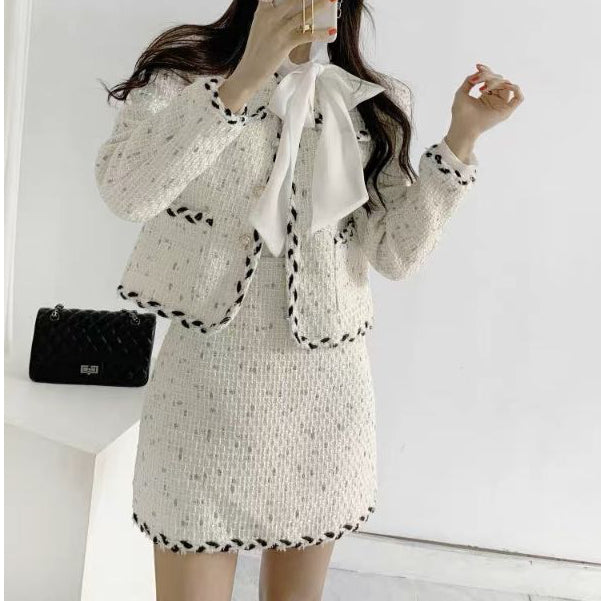 LD 96 Jinny Tweed Set Blazer+Skirt Korea Fairlady