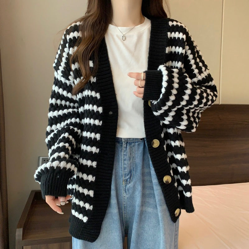 LD 118 BIG SIZE Melita Knit Cardigan Korea Fairlady