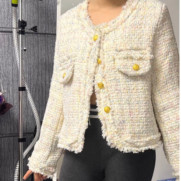 LD 100 Nadica Broken White Tweed Blazer Korea Fairlady