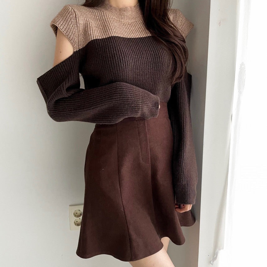 Agnes Knit Sweater Cut Out Korea Fairlady