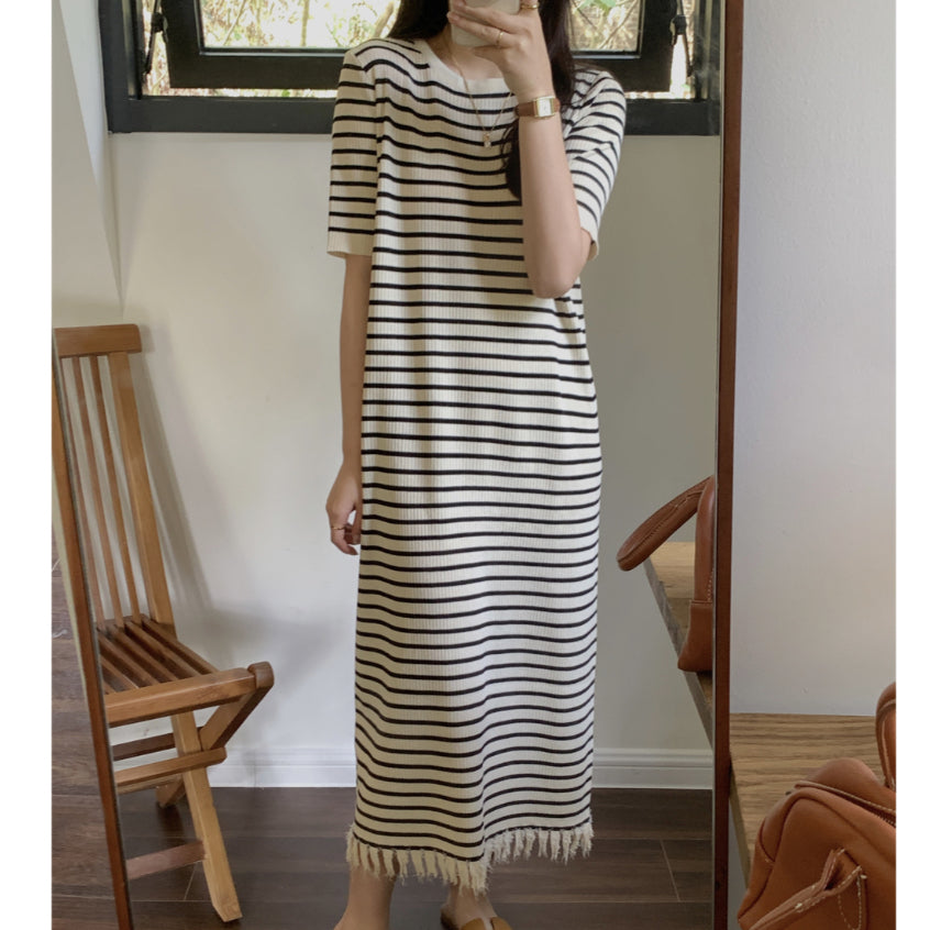 LD 92-100 Tonya Knit Long Dress Korea