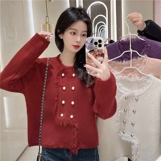 LD 100 Henrietta Wool Fur Sweater Korea Fairlady