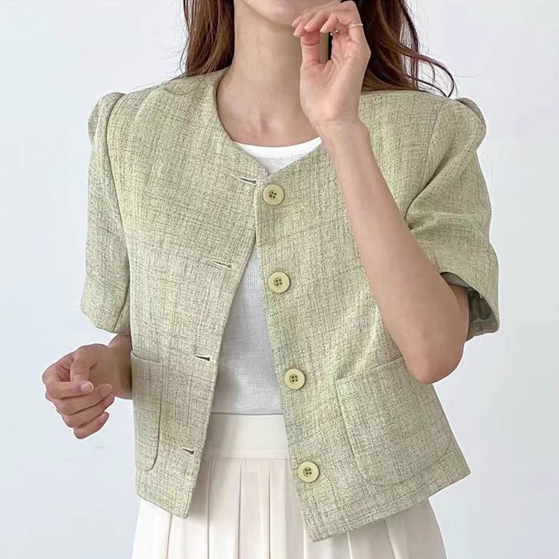 LD 94 Sumiko Tweed Top Blazer Pendek Fairlady