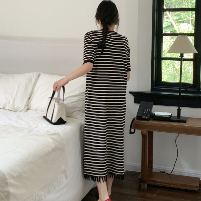 LD 92-100 Tonya Knit Long Dress Korea