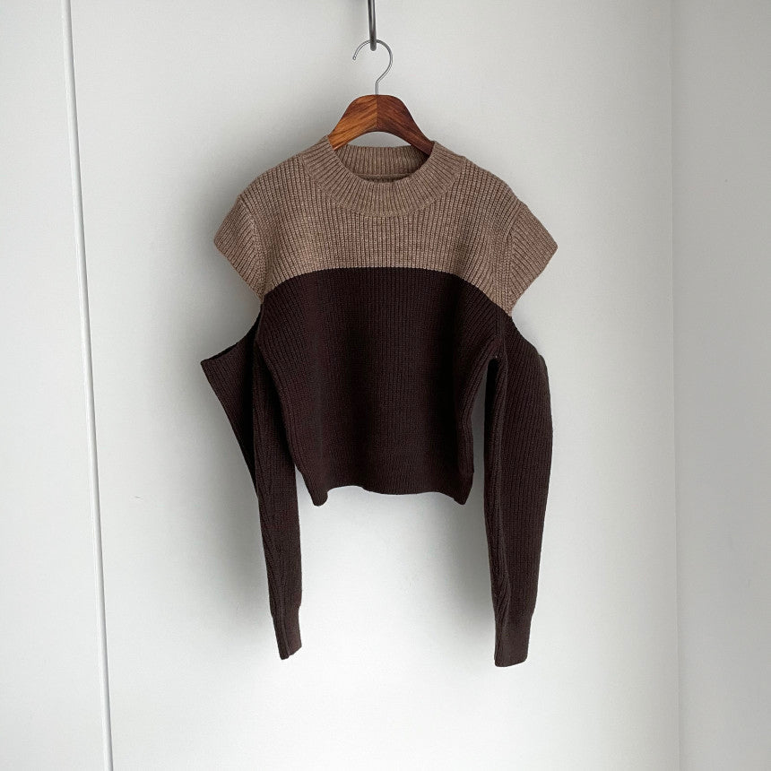 Agnes Knit Sweater Cut Out Korea Fairlady