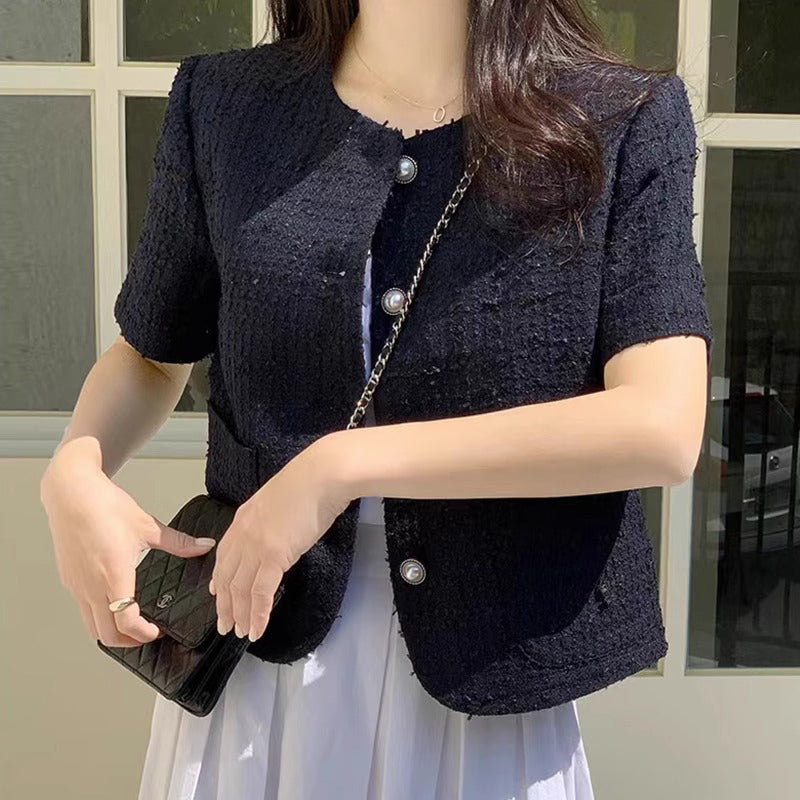 LD 92 Haru Tweed Top Blazer Pendek Fairlady