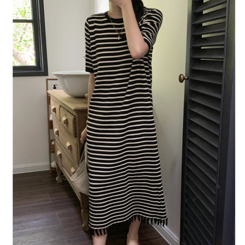 LD 92-100 Tonya Knit Long Dress Korea