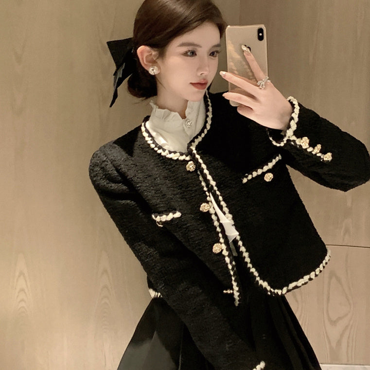 LD 100/108 BIG Ninett Black Tweed Blazer Korea Fairlady