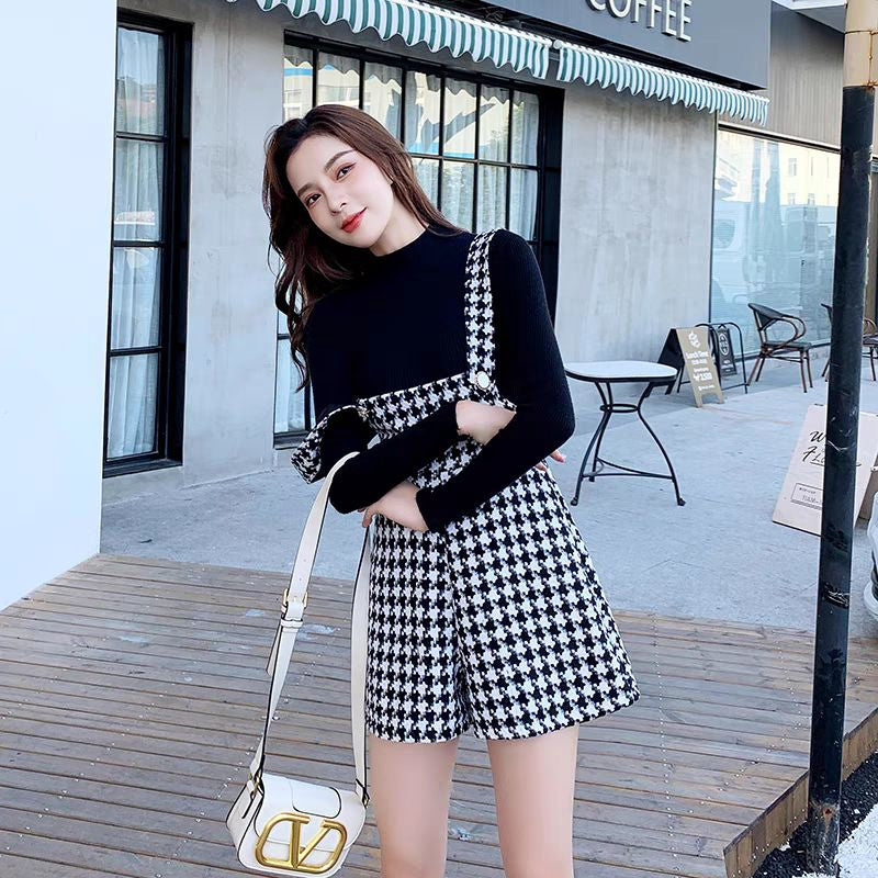 LD 66-96 Sibylle Tweed Set Jumper+Inner Korea Fairlady