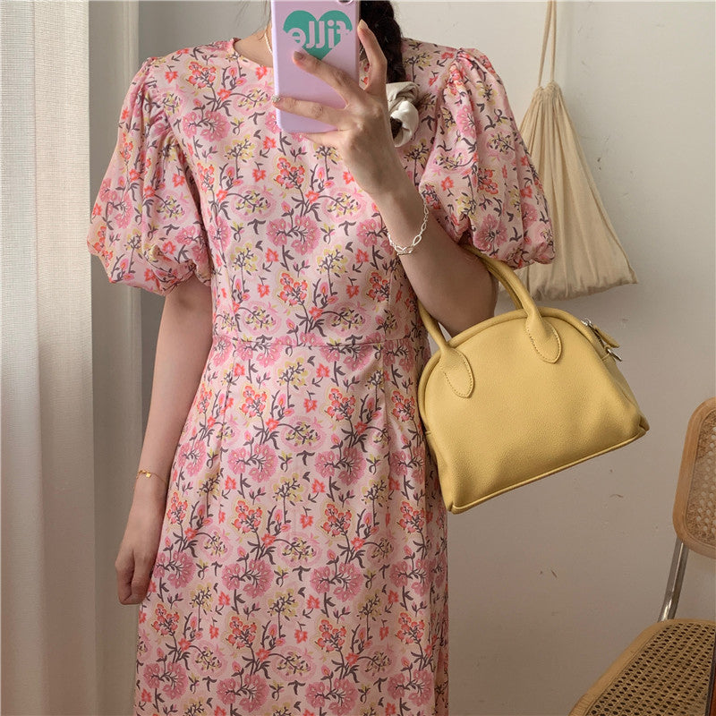 Adelita Floral Pink Dress Korea Fairlady