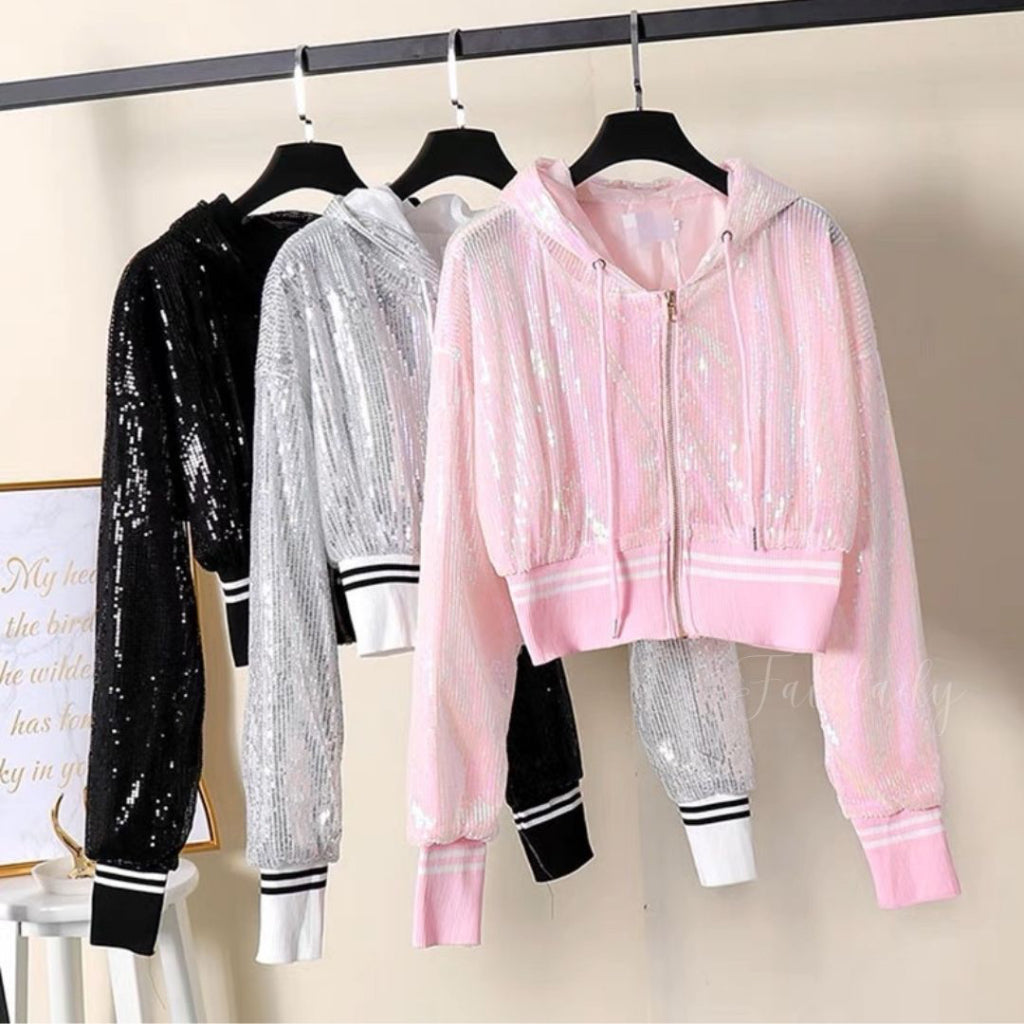 LD 100-110 Jeane Sequin Blink Jacket Korea Fairlady – Fairlady.id