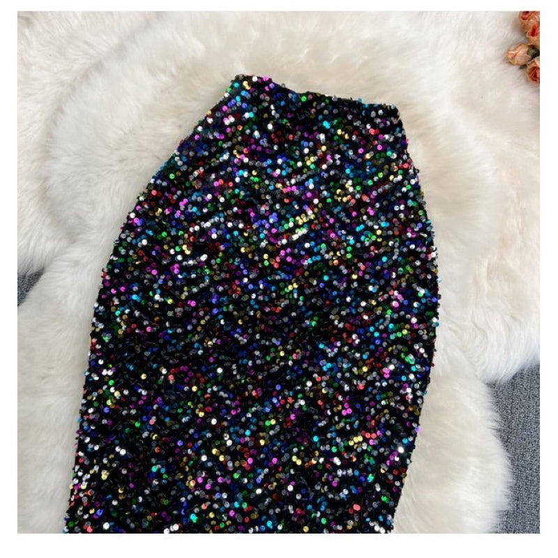 LP 68-78 Valen Sequin Party Skirt Korea Fairlady