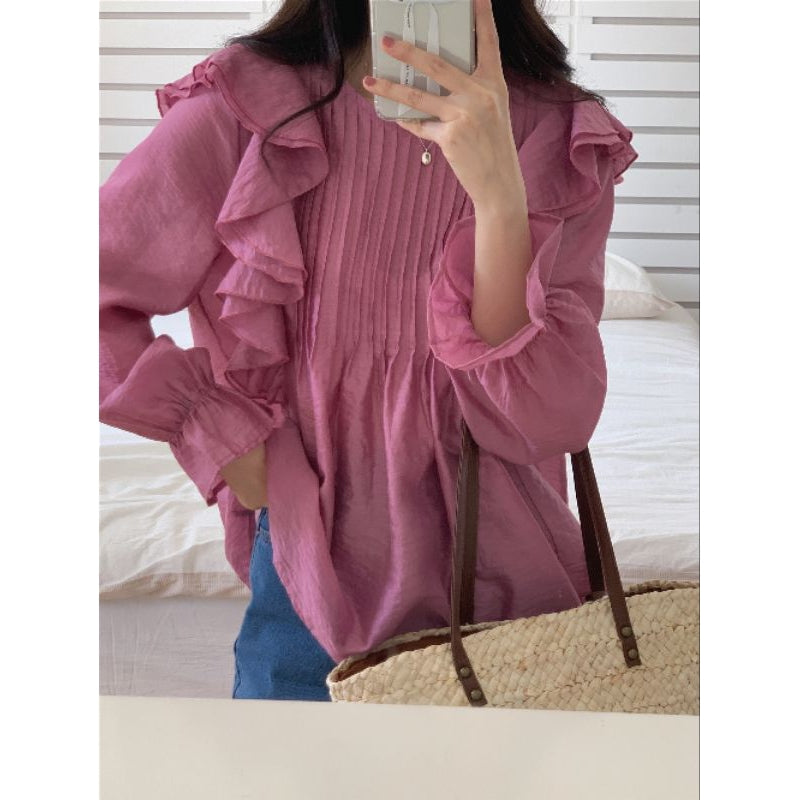 LD 100 Lorrie Top Blouse Atasan Wanita Korean Style Fairlady