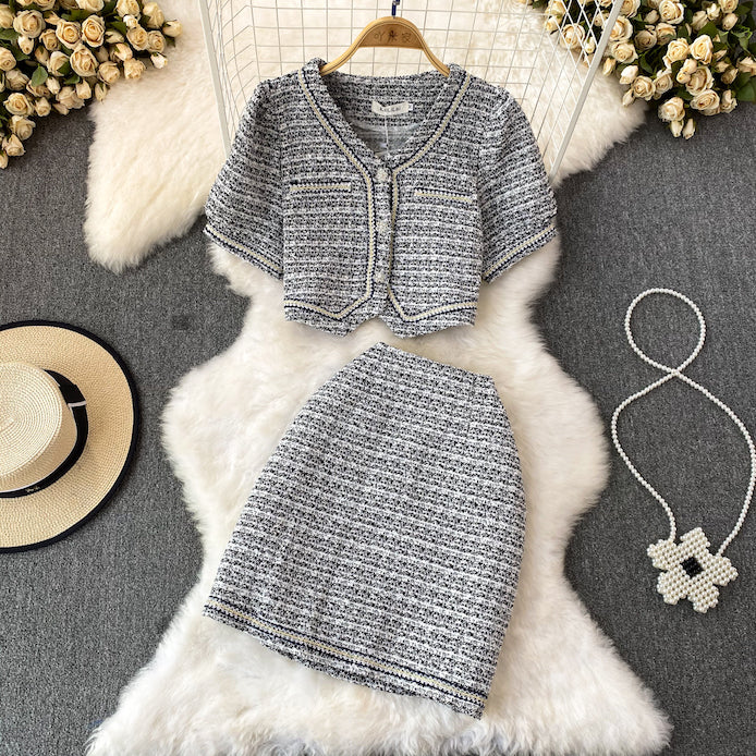 LD 92/68 Monique Tweed Set Top+Skirt Fairlady 131