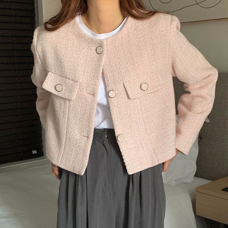 LD 100 Margit Soft Tweed Blazer Korea Fairlady