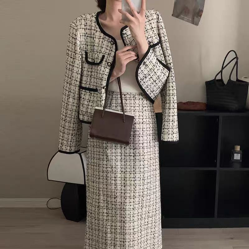 LD 100 Audrey Tweed Set Blazer+Skirt Korea Fairlady