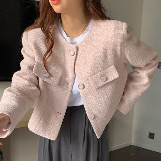 LD 100 Margit Soft Tweed Blazer Korea Fairlady