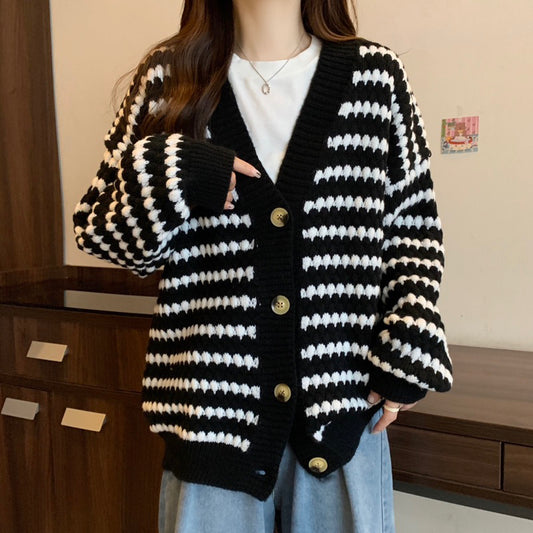 LD 118 BIG SIZE Melita Knit Cardigan Korea Fairlady