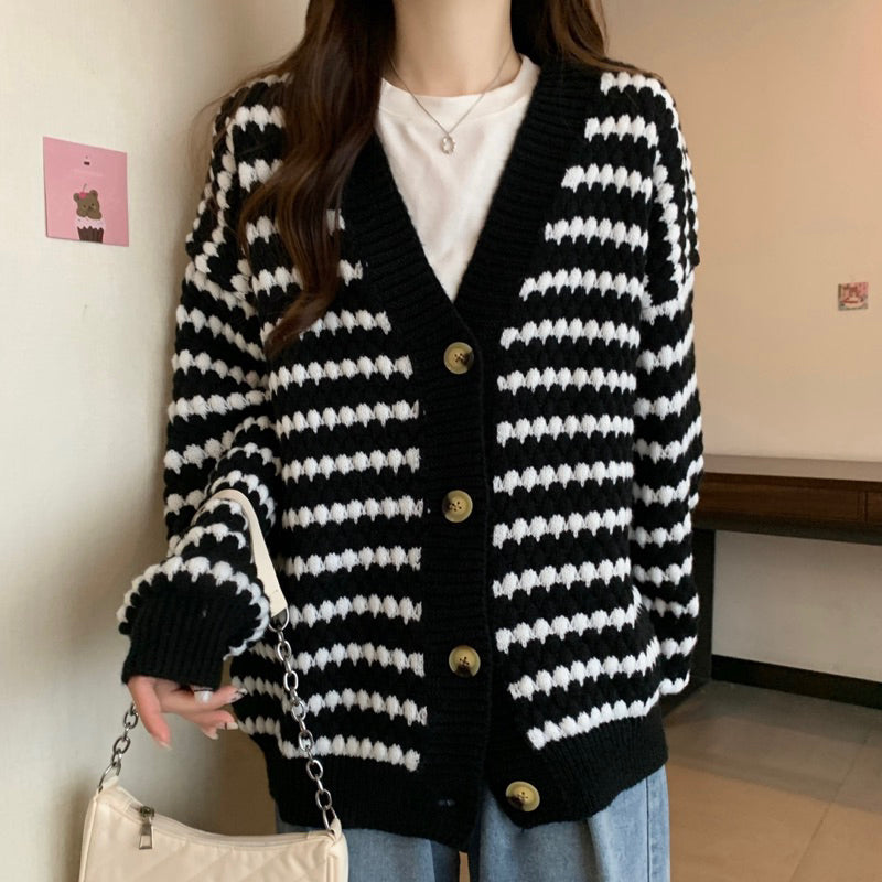 LD 118 BIG SIZE Melita Knit Cardigan Korea Fairlady