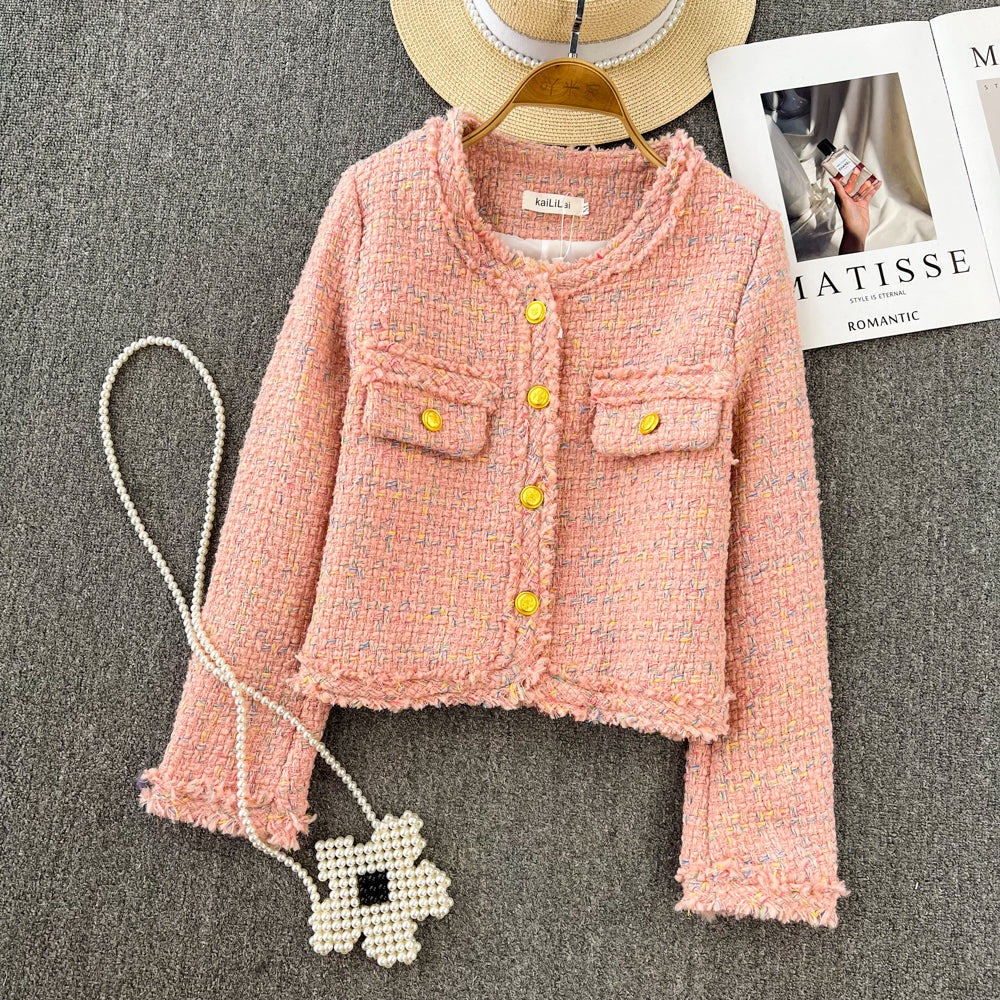 LD 100 Fleur Tweed Blazer Korea Fairlady