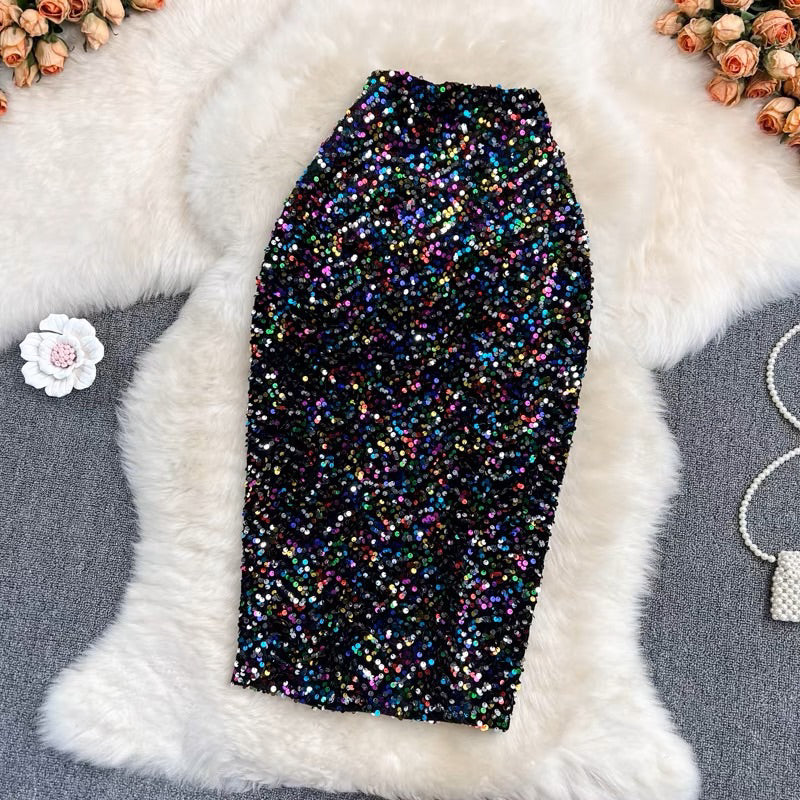 LP 68-78 Valen Sequin Party Skirt Korea Fairlady