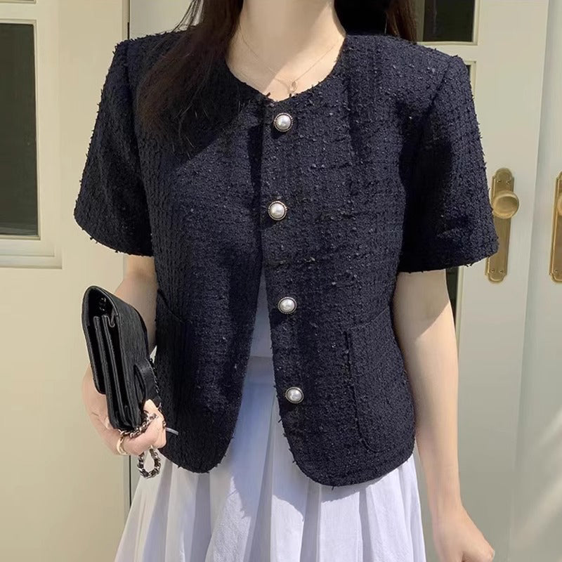 LD 92 Haru Tweed Top Blazer Pendek Fairlady