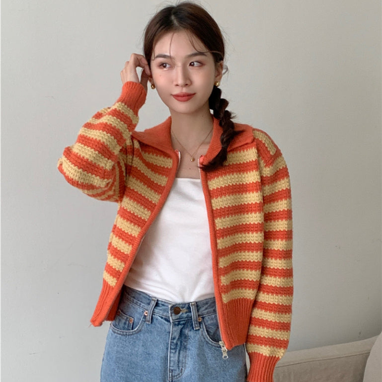 Kyrie Knit Sweater Cardigan Zipper Korea Fairlady