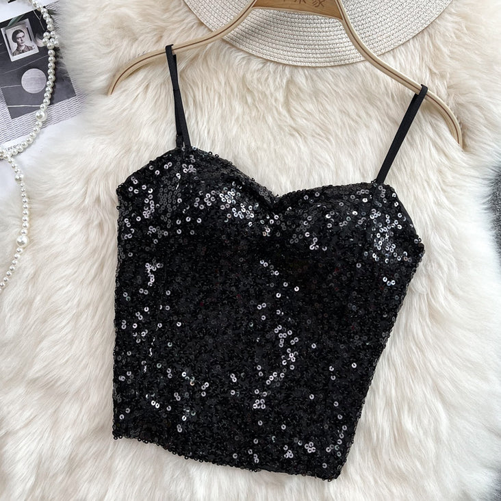 LD 84-90 Aralyn Sequin Blink Bustier Top