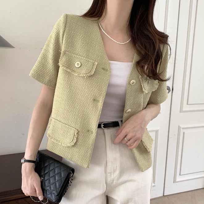 LD 92 Kassidy Tweed Top Blazer Pendek Fairlady 120