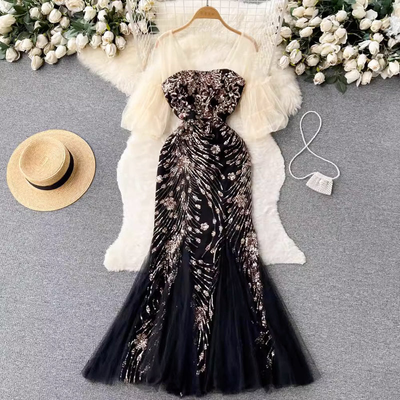 [READY STOCK] BIG LD 78-102 Divya Sequin Party Dress Pesta Korean Style Premium Fairlady_id 181