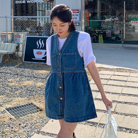 LD 86 Sora Overall Denim Dress Fairlady 133