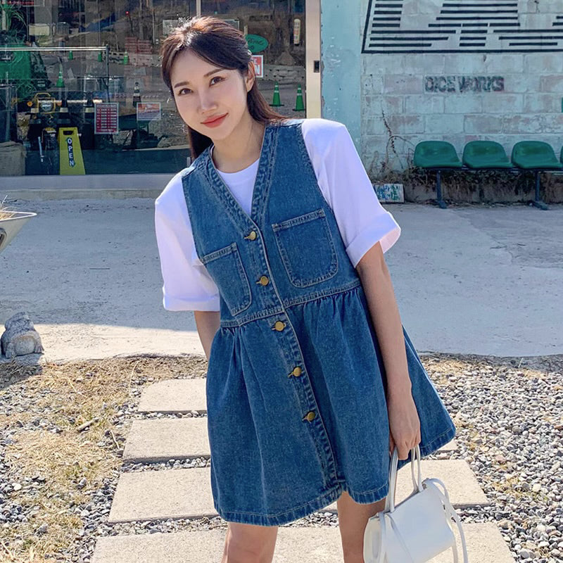 LD 86 Sora Overall Denim Dress Fairlady 133