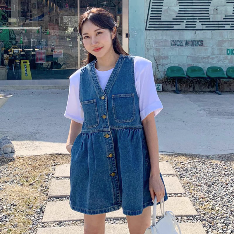 LD 86 Sora Overall Denim Dress Fairlady 133