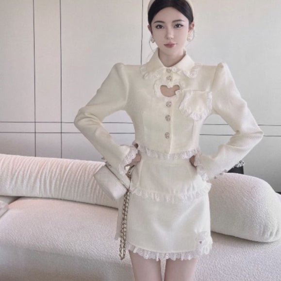 LD 96/72 Medea Ivory Tweed Set Blazer+Skort Fairlady 135