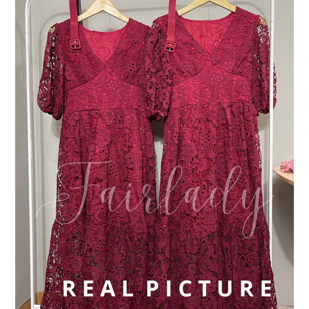 LD 90 Grace RED Brukat Dress Fairlady 161