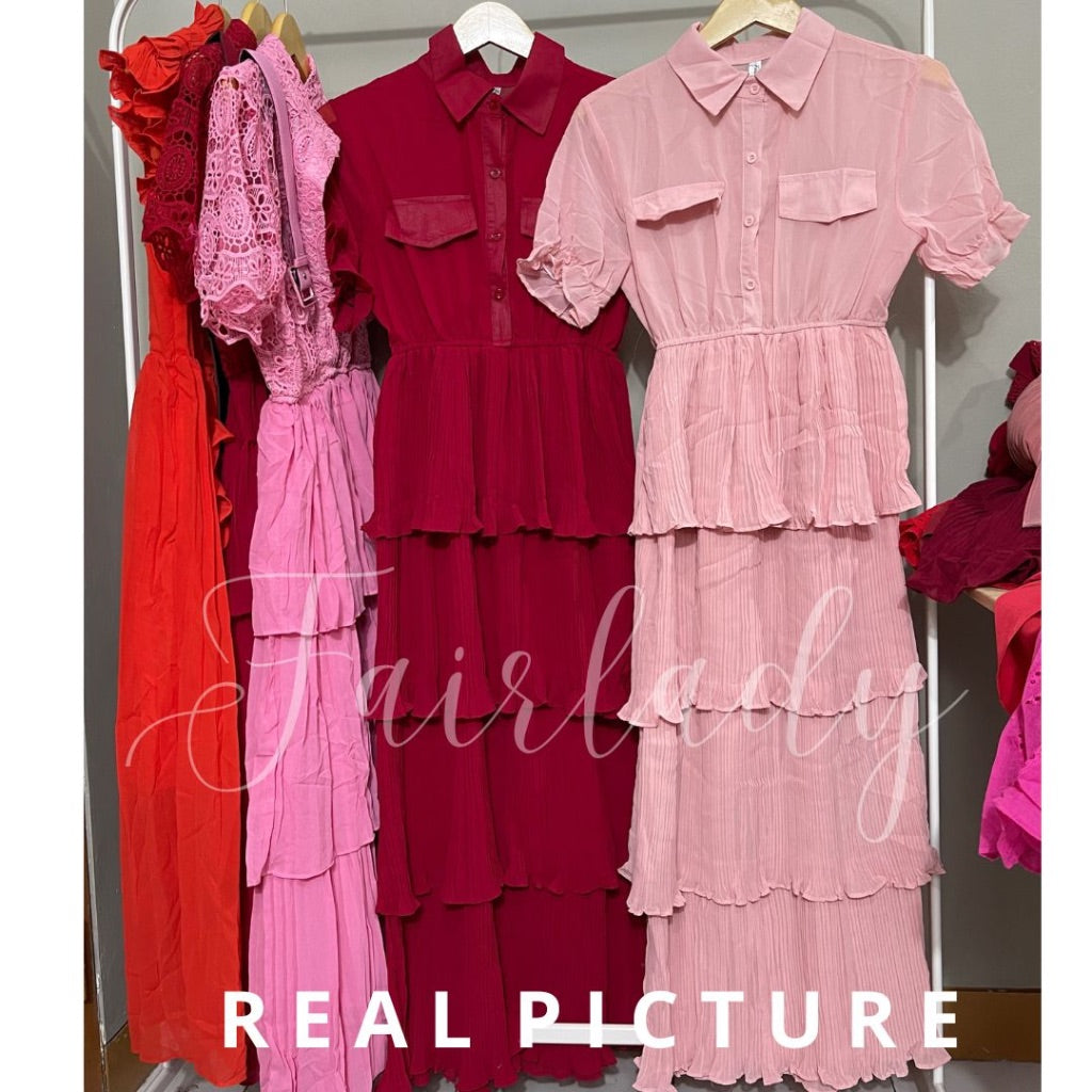 LD 94 Verona Sifon Ruffle Dress Fairlady 161