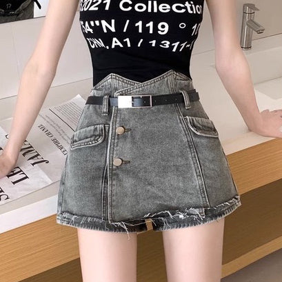 LP 76 Allea Gray Denim Shorts Fairlady 136