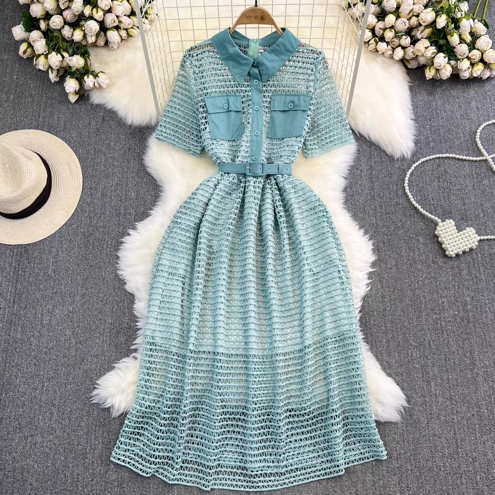 [READY] LD 88 Marcella Brukat Collar Midi Dress Korean Style Premium Fairlady 176