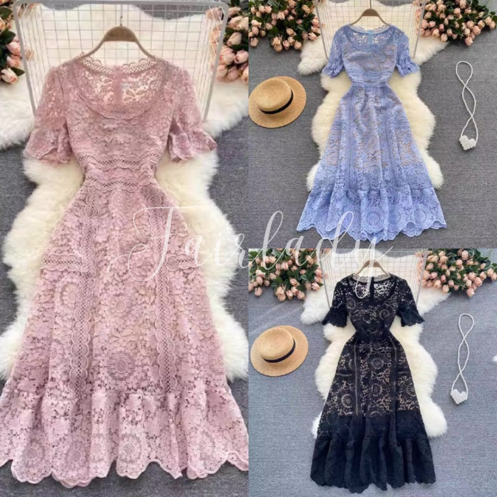 [READY] LD 86-94 Cecillia Brukat Lace Maxi Dress