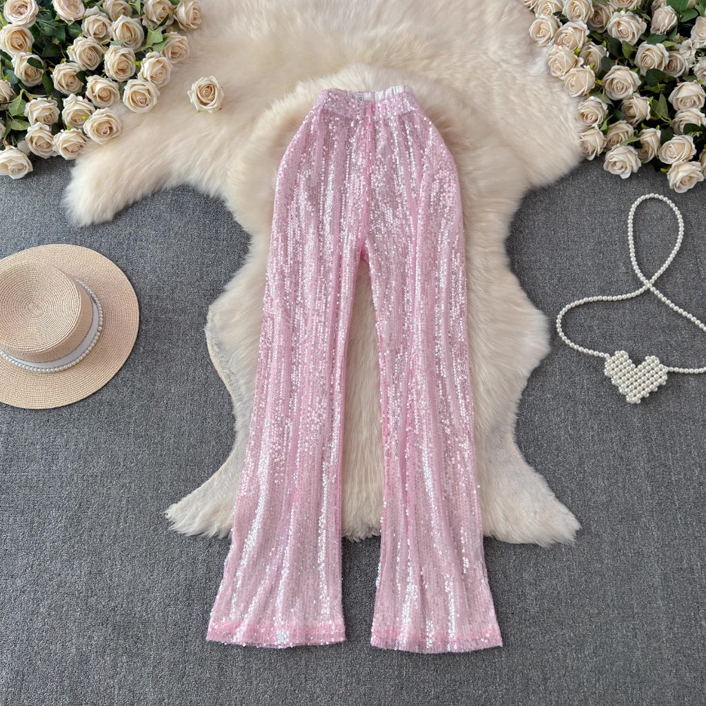 [READY STOCK] LP 66-108 Elsia Sequin Party Pants Pesta Korean Style Premium Fairlady_id 14/07